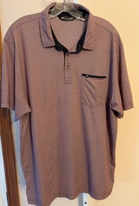 Herren Poloshirt Travis Matthew Plum Schwarz Golf Logo Größe XL - Bild 1 von 18