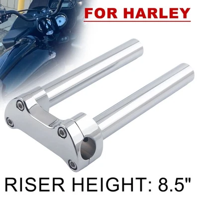 8.5" Handlebar Risers w/ Top Clamp For Harley Dyna Street Bob Softail Sportster - Image 1 of 4