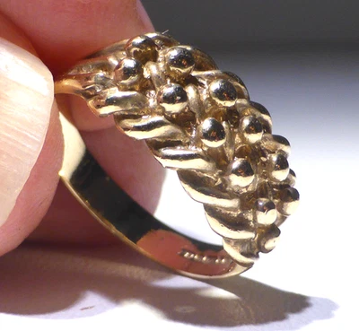 9ct Gold Keeper Ring 3.7gm UK Hallmark 1997 Size O 1/2 Boxed - Image 1 of 4