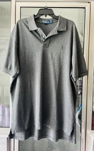 Polo Ralph Lauren Herren Classic Logo Grau Baumwolle Golf Shirt Gr. 2XL Grün Pony - Bild 1 von 8