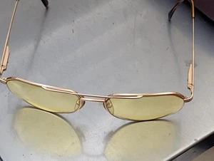 Vintage Tutto Italiano Gold Aviator Frames U97 59-18 Made in Italy w/ Case - Picture 1 of 3