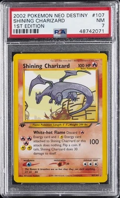2002 POKEMON NEO DESTINY 1ST ED #107 SHINING CHARIZARD PSA 7 - Image 1 of 2