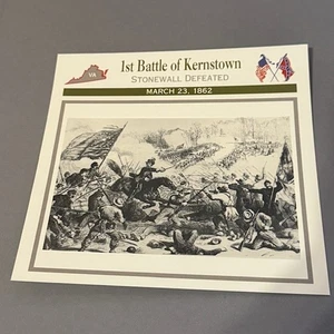 Vintage Civil War Card 1995 Atlas Military Battles Campaigns 1st Kernstown 1862 - Picture 1 of 6