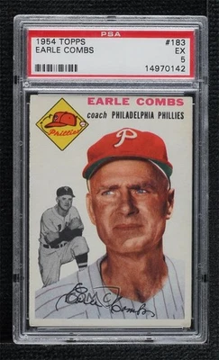 1954 Topps Earle Combs #183 PSA 5 HOF Foto 1 de 2