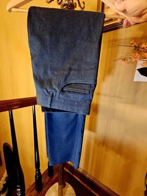 Brioni Couture Blue Straight Cut Jeans Cotton/Silk Handmade Italy Size 36 $1,850 - Image 1 of 4