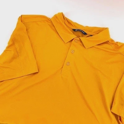 Camisa Polo Cutter & Buck Para Hombre XL Oro Mostaza Golf Manga Corta Golf Foto 1 de 4