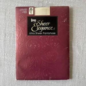 Vintage L'eggs Sheer Elegance Ultra Sheer Pantyhose Control Top Pearl Size C - Picture 1 of 5
