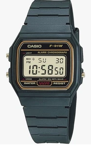 [Neu] Casio F-91WG-9QJH Herren Digitaluhr Schwarz Gold JP Import, Fr/s - Bild 1 von 4