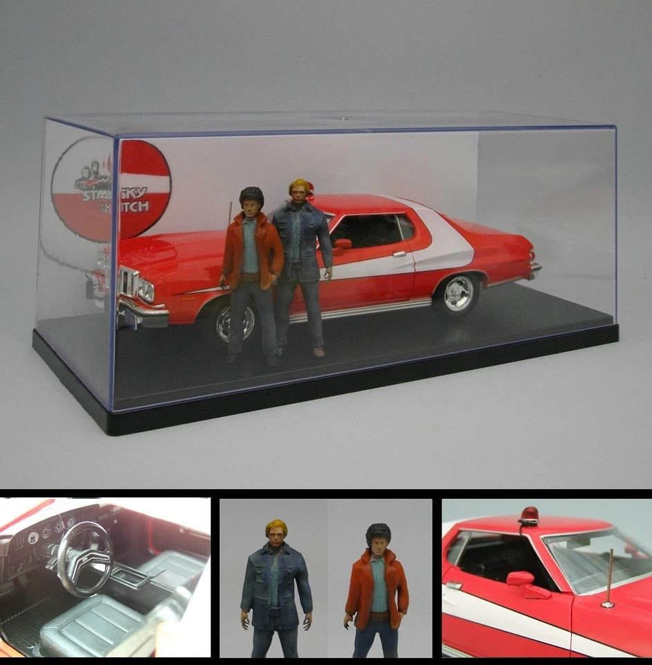 Ford Gran Torino (1976) "Starsky & Hutch" + Show Case + 3D Figure - Immagine 1 di 1