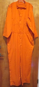 Universal Overall Co. Garage Mechanic Work Jumpsuit Orange Coveralls Size 50 RG - Picture 1 of 18