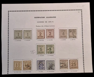 Feuille Timbre Guerre De 1870-71 Occupation Allemande Alsace-Lorraine - Foto 1 di 1