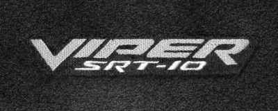 Tapetes de assoalho dianteiro Lloyd Mats VELOURTEX 2008-2010 Viper SRT-10 *logotipo de script PRATA - Imagem 1 de 2