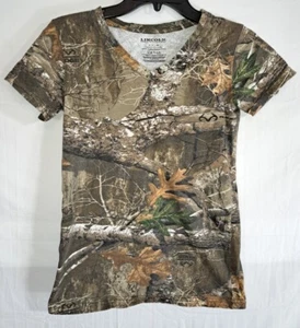 Lincoln Outfitters Realtree Camo Shirt Adult Small Vneck Short sleeve  - Picture 1 of 4