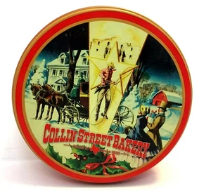 Collin Street Bakery Weihnachten LEERE Dose Mini klein Corsicana Texas Cowboy - Bild 1 von 10
