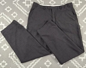 Pantalones de vestir Aquascutum London 100 % lana grises para hombre talla W34 L29 cónicos - Imagen 1 de 17