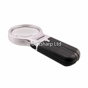 Handgehaltene LED beleuchtete Lupe Vergrößerungsglas 3X Vergrößerung + Ständer - Bild 1 von 5