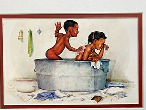 Art Print Swappin' Dirt by Sidney Carter 11" x 13" Double Matted - Children - Picture 1 of 5