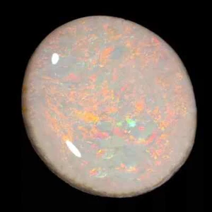 PRETTY ORANGE PINFIRE PATTERN 2.23ct 8x7mm SOLID OPAL LIGHTNING RIDGE - Picture 1 of 2