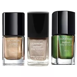 Lor of 3 COVERGIRL Outlast Stay Brilliant 3in1 Formula Nail Polish FAST! - Picture 1 of 10