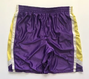 Vintage Starter wendbare große lange schillernde Netzshorts für Herren lila gold Lakers 90er - Bild 1 von 14