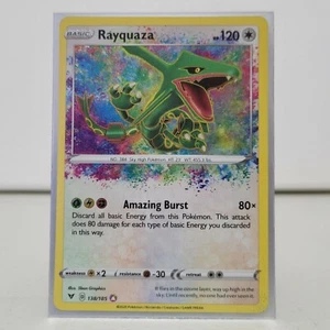 Rayquaza 138/185 Amazing Rare Vivid Voltage Pokémon NM Celebrations Sleeve - Picture 1 of 5