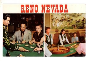 Postal típica de casino de juego de Reno Nevada NV - Imagen 1 de 2