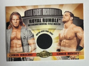 2001 Fleer WWE WWF Royal Rumble Ring Skirt Relic Chris Jericho vs Chris Benoit - Picture 1 of 9