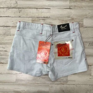 Y2k Johnny Blaze Flame Deadstock Glitzer Denim Shorts Damengröße 9/10 - Bild 1 von 7