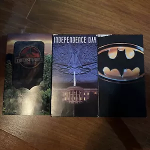 1990’s VHS 3 Movie Bundle Batman Independence Day Jurassic Park lost world used - Picture 1 of 10