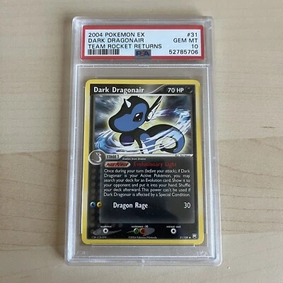 2004 POKEMON CARDS TCG EX DARK DRAGONAIR TEAM ROCKET RETURNS #31 PSA GEM MT 10 - Image 1 of 2
