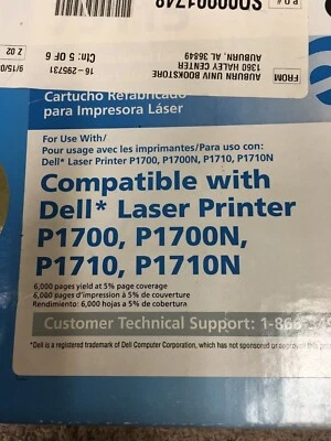 Dell Toner Cartridge Laser Printer Elite Image Remanufactured P1700,P1710 (N)'s - Image 1 of 4