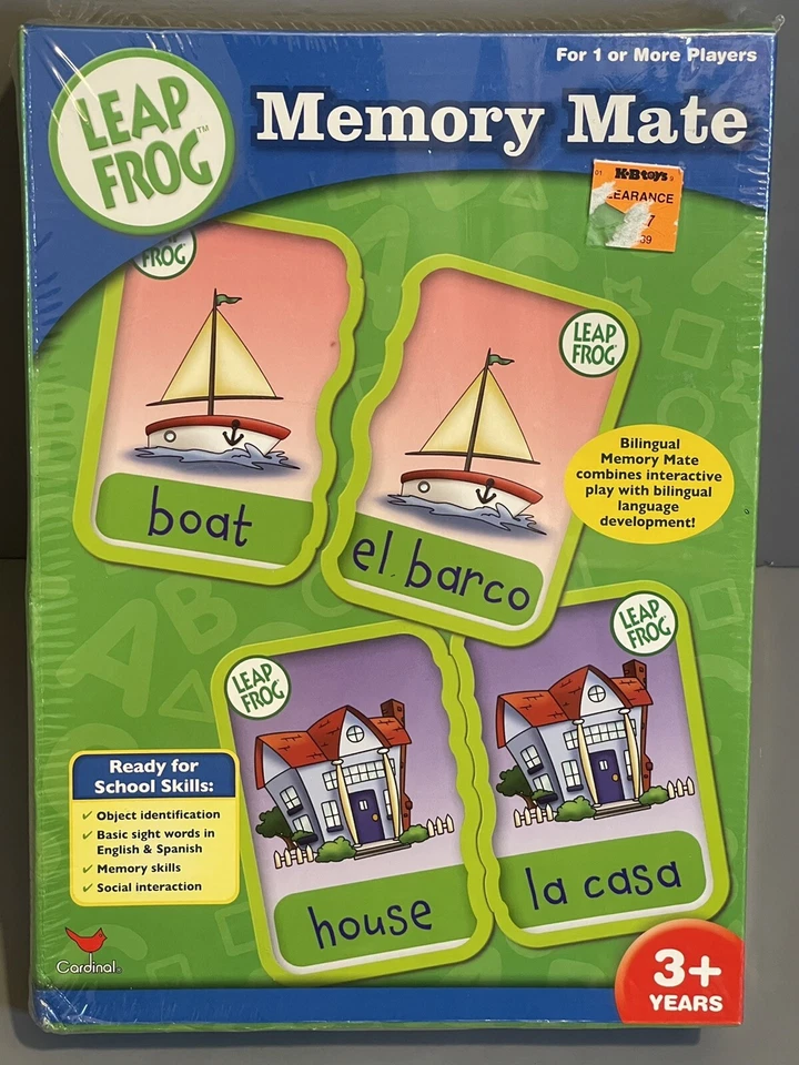 Leap Frog Bilingual Memory Mate Game 2006 Cardinal Complete