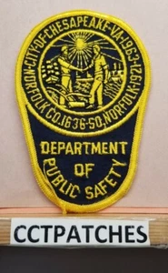 CITY OF CHESAPEAKE, VIRGINIA DEPARTMENT PUBLIC SAFETY POLICE SHOULDER PATCH VA - Picture 1 of 2