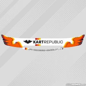 2 x ADESIVI VISIERA CASCO STILE REPUBBLICA KART - STRISCE - KART - Foto 1 di 1