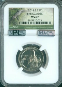 Everglades Park Quarter 2014-S NGC MS67 calidad Mac PL  - Imagen 1 de 2
