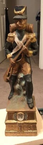 Handpainted Ceramic Napoleon Soldier Verdiana Cetti Italy Red Wine Decanter Rare - Picture 1 of 2