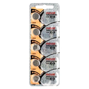 Maxell 390 SR1130SW Silver Oxide Watch Battery (5 Batteries) - Picture 1 of 5