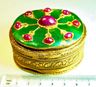 1900"s Indian Mughal Era Gem Set St. Silver Box, with Rubies and Diamonds