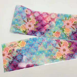 Nail Art Transfer Foil, Abstract Flowers Nail Foil Sticker for Manicure Decor - Picture 1 of 2