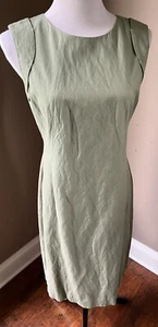 Lafayette 148 New York Sage Zip Pockets Sleeveless Shift Dress Size 4 - Picture 1 of 8