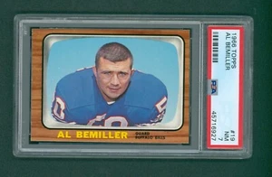1966 Topps Football Card - #19 Al Bemiller, PSA 7 NM - Picture 1 of 2
