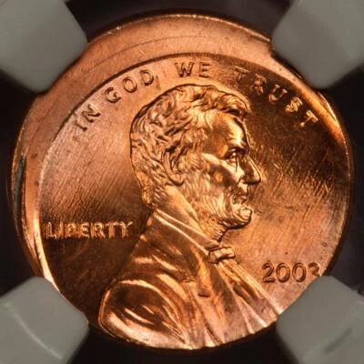 2003 NGC MS66RD Struck Off Center Lincoln Cent Mint Error Rare Modern Date Error - Image 1 of 4
