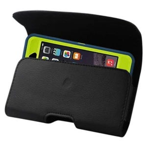 iPhone 11+ 12 +13+ 14+   XL BELT CLIP LEATHER HOLSTER FIT A HARD CASE ON - Picture 1 of 12