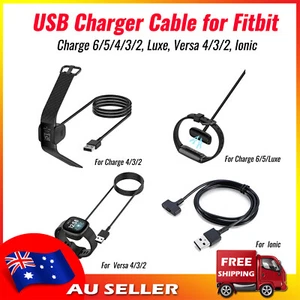 USB Replacement Charger Cable for Fitbit Charge 6 5 4 3 2 Luxe Versa 4 3 2 Ionic - Picture 1 of 25