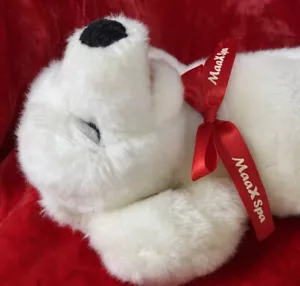 VHTF MAAX SPAS RELAXING POLAR BEAR BIG MASCOT PLUSH TOY BATTERY FIGURE VGC!!! - Picture 1 of 7