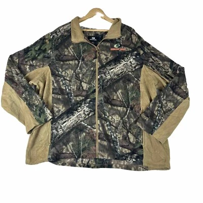Mossy Oak Break Up Infinity Men's Size XL Full Zip Tree Camo Fleece Jacket - Image 1 of 4