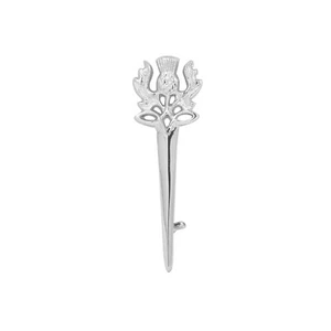 Scottish Kilt Pins Thistle Design Highland Kilt Pin Chrome Finish - Picture 1 of 3
