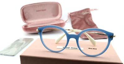 Miu Gafas Marco Modelo Dreamcast 04P Vlg 52-19 140 121 Azul Dorado Panto Dama Foto 1 de 4