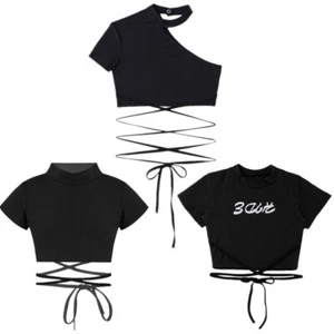 Kids Unisex Cotton T-shirt Tops Modern Dance Jazz Hip Hop Crop Tops Dancewear - Picture 1 of 28