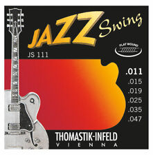 Thomastik JS111 Juego de Cuerdas de Jazz para Guitarra Eléctrica Swing Serie .011-.047 Flat Wound for sale
